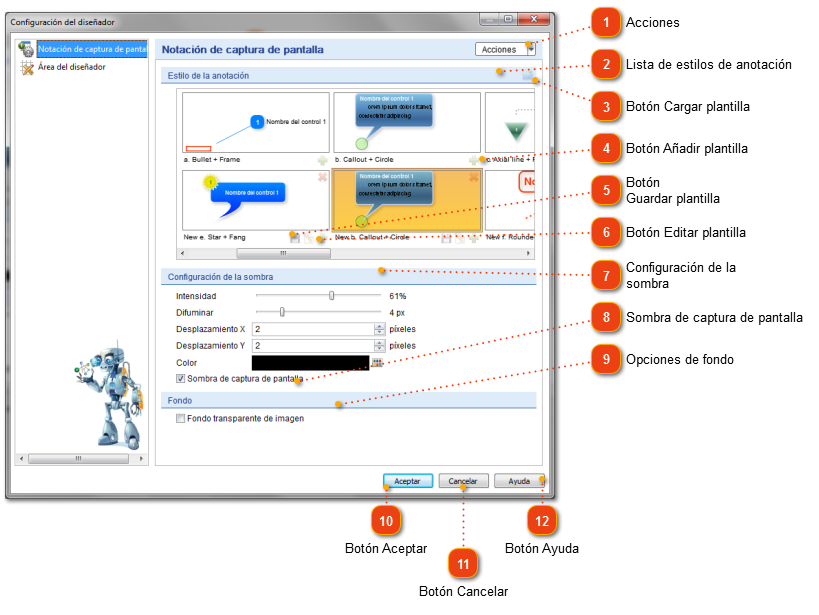 Plantillas de anotaciones