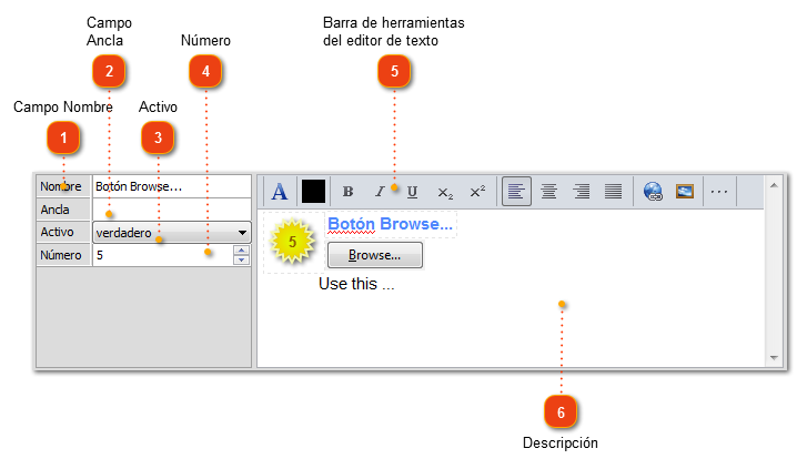 Configuración de los controles
