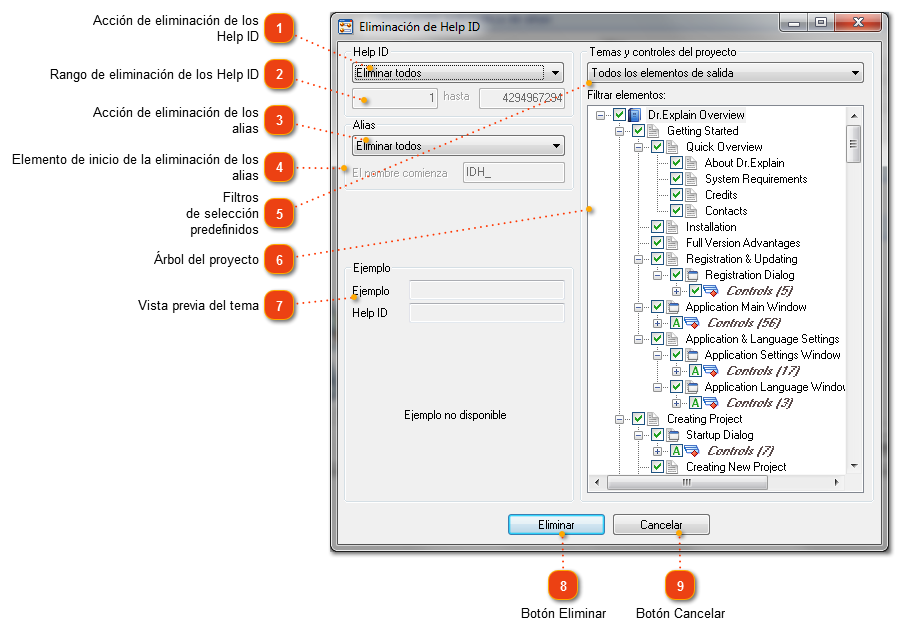 Herramienta de eliminación de los Help ID