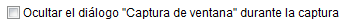 4. Ocultar el diálogo "Captura de objeto" durante la captura