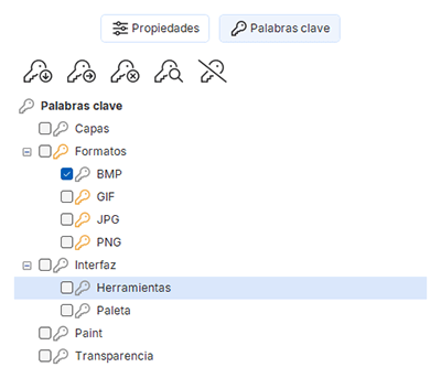 Índice de palabras clave
