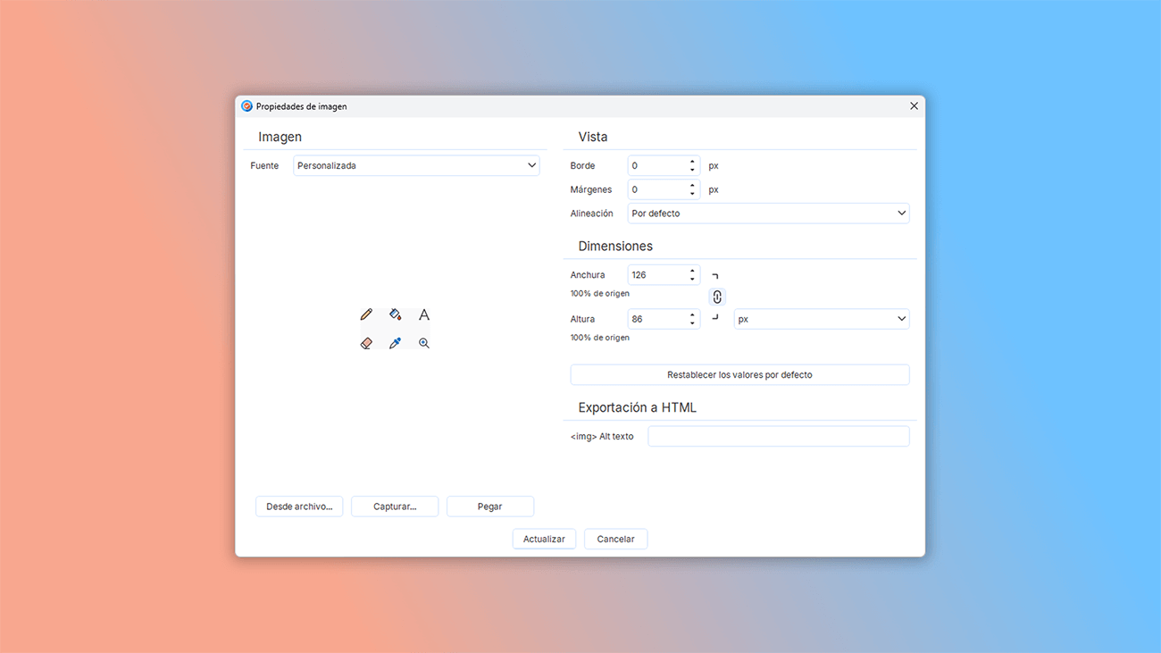 edición de capturas para guías de usuario