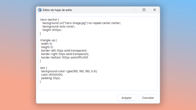 personalizar estilos usando CSS