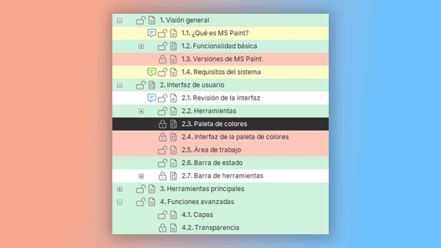 bloquear temas en la herramienta de creación de ayuda