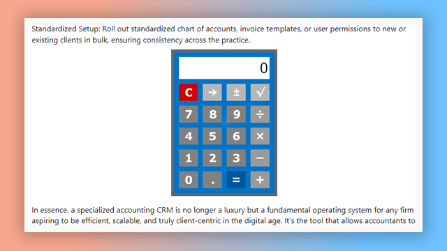 widget html en herramienta de creación de ayuda